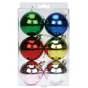クリスマス ツリー オーナメント プラボール マルチカラーアソート 60mm 6ヶ入 【 クリスマス オーナメント クリスマスパーティー パーティーグッズ クリ...