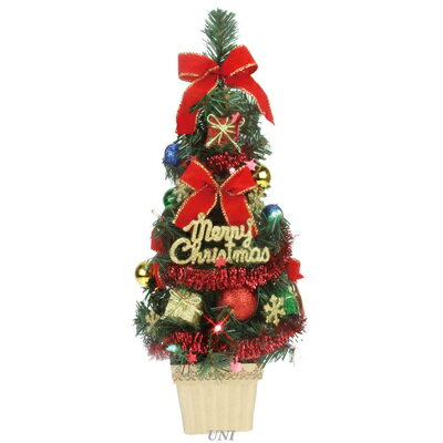 楽天パーティワールドクリスマスツリー LEDデコレーションツリー カラフルレッド 45cm 【 クリスマスツリー ミニ 装飾 小さい 手軽 ミニツリー 小型 テーブル 卓上ツリー 飾り 】