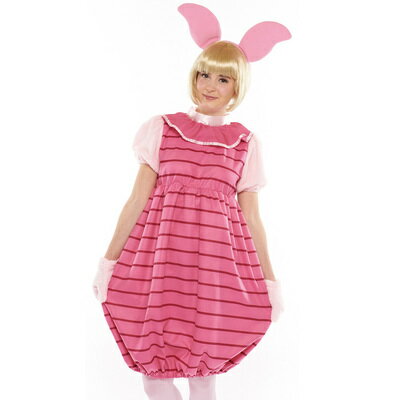 コスプレ 仮装 ディズニー 大人用ピグレット コスプレ Pooh 衣装 ハロウィン 仮装 女性用 ディズニー グッズ くまのプーさん 余興 パーティーグッズ コスチューム Pooh 女性用 レディース 公式 正規ライセンス品 パーティワールド体育祭 本格的 フル仮装 衣装