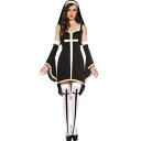 コスプレ 仮装 クロス・シスター ML 【 コスプレ 衣装 ハロウィン 仮装 レディース 服 コスチューム シスター 修道女 修道服 余興 パーティーグッズ 大人用 女性用 】