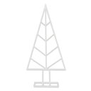 80cm フェールツリー2D ホワイト 【 クリスマスパーティー 置物 クリスマス飾り 雑貨 デコレーション パーティーグッズ 装飾 クリスマスツリー ガラス製...