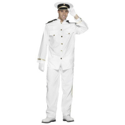 コスプレ 仮装 キャプテン 大人用 XL (艦長) 大きいサイズ 【 コスプレ 衣装 ハロウィン 仮装 コスチューム 大きいサイズ メンズ 海軍 余興 ネイビー...