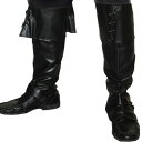 コスプレ 仮装 パイレーツ ブーツカバーDX ブラック 【 コスプレ 衣装 ハロウィン 海賊 パーティー 靴 ブーツ メンズ シューズ 男性用 変装グッズ ハロ...