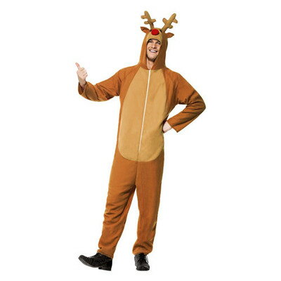 トナカイ コスプレ トナカイスーツ 大人用 L 【 コスプレ 衣装 笑える 仮装 男性用 トナカイコスチューム メンズ クリスマス 面白 おもしろコスチューム ...