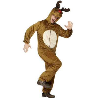 トナカイ コスプレ トナカイコスチューム 大人用 L 【 コスプレ 衣装 面白 爆笑 メンズ おもしろコスチューム 仮装 クリスマス ウケる 笑える 男性用 】