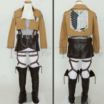 【取寄品】 コスプレ 仮装 進撃の巨人 調査兵団コスチュームセット リヴァイver. ユニセックスL 【 コスプレ 衣装 ハロウィン 仮装 コスチューム アニメ 男性用 パーティーグッズ 大人用 キャラクター 余興 女性用 メンズ 男女兼用 レディース 】