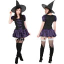 コスプレ 仮装 魔女コスチューム 半袖 【 コスプレ 衣装 ハロウィン 仮装 コスチューム 可愛い 魔女 半袖 レディース 余興 パーティーグッズ 女性用 かわいい ウィッチ 魔法使い 大人用 】