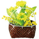 【取寄品】 手さげ篭アレンジ 菜の花 【 店舗装飾品 デコレーション ディスプレイ 飾り 販促品 POP 】