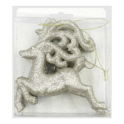【取寄品】 クリスマス ツリー オーナメント [2点セット] オーナメント トナカイ シャンパンゴールド 12.5cm 3個入 【 ツリー飾り クリスマスツリー クリスマス飾り 雑貨 デコレーション パーティーグッズ クリスマスパーティー 装飾 】