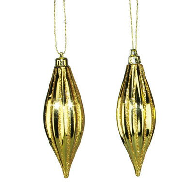 クリスマス ツリー オーナメント [2点セット] オーナメント ドロップ ゴールド 4個入 【 雑貨 つらら クリスマスツリー クリスマス飾り ツララ クリスマスパーティー ツリー飾り 装飾 パーティーグッズ デコレーション 】
