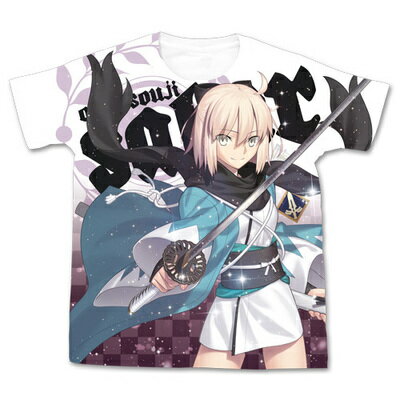 FGO セイバー 沖田総司 フルグラフィックTシャツ ホワイト S 【 トップス Fate/Grand Order Fate/stay night カットソー 服 】