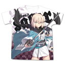 【取寄品】 FGO セイバー 沖田総司 フルグラフィックTシャツ ホワイト XL 【 Fate/Grand Order Fate/stay night トップス...
