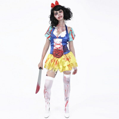 コスプレ 仮装 ZOMBIE COLLECTION Zombie Snow White (ゾンビ白雪姫) 【 コスプレ 衣装 ハロウィン 仮装 コスチューム 女性用 ホラー 大人用 レディース パーティーグッズ グロテスク 余興 怖い 血まみれ スプラッター 】