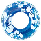 【取寄品】 浮き輪 100cm クリアブルーハイビスカス 【 海水浴 うきわ 86cm～100cm 水遊び用品 浮輪 プール用品 ウキワ ビーチグッズ 水物 浮き輪 大人 大人用 】