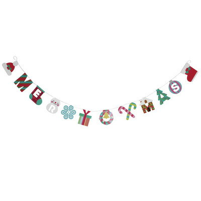 【取寄品】 [6点セット] ペーパーバナー MERRYXMAS 【 クリスマス飾り ガーランド パーティーグッズ デコレーション クリスマスパーティー 装飾 雑貨 吊るし飾り 】
