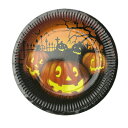 ハロウィン 紙皿 ペーパープレート 8枚 【 パーティーテーブルウェア インテリア 雑貨 】