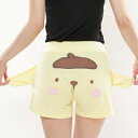 SAZAC(サザック) ポッ!ポムプリンミミポケショートパンツ L 【 ファッション レディース 部屋着 パジャマ サンリオ ルームウェア ショートパンツ 寝巻き 大人用 キャラクター 寝間着 女性用 】