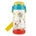 ワンプッシュストローボトル 480mL SNOOPY 【 キッチン用品 水筒 台所用品 子ども用 子供用 】