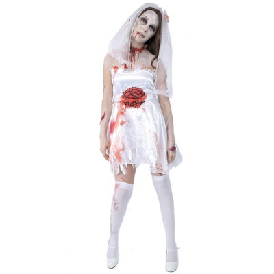 コスプレ 仮装 ZOMBIE COLLECTION Zombie Bride(ゾンビブライド) 【 コスプレ 衣装 ハロウィン 仮装 コスチューム 余興 女性用 パーティーグッズ レディース グロテスク 大人用 怖い スプラッター ホラー 血まみれ 】