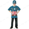 レトロキャプテンアメリカTシャツ 子供用 M (マスク付き)