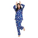 【取寄品】 SAZAC(サザック) Balloonウサハナシャツパジャマ ネイビー レディスL 【 女性用 サンリオ ファッション ルームウェア 寝巻き 大人用 キャラクター 部屋着 寝間着 レディース 】