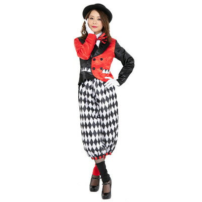 コスプレ 仮装 CLUB QUEEN Joker Clown lady(ジョーカークラウンレディ) 【 コスプレ 衣装 ハロウィン 仮装 レディース 服 コスチューム ピエロ 余興 パーティーグッズ ぴえろ 大人用 ピエロコスチューム ピエロ服 道化師 女性用 ピエロ衣装 】