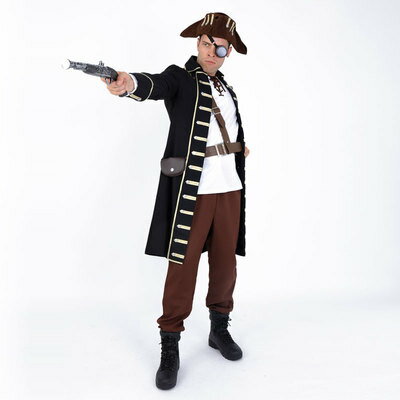 コスプレ 仮装 STEAM PUNK Pirate(パイレーツ) 【 コスプレ 衣装 ハロウィン 仮装 コスチューム 海賊 スチームパンク 大人用 メンズ パーティーグッズ 余興 女海賊 男性用 】