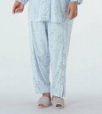 【取寄品】 制菌(機能付き)介護パジャマ 婦人 ズボン ファスナー付 L 【 介護用品 衣類 福祉用品 】