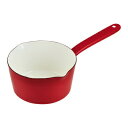 【取寄品】 プチクック ホーローミルクパン15cm(レッド) 【 台所用品 キッチン用品 調理器具 料理 片手鍋 クッキング 】