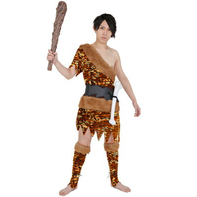 コスプレ 仮装 Patymo 原始人 【 コスプレ 衣装 ハロウィン 仮装 コスチューム パーティーグッズ メンズ 男性用 古代人 大人用 余興 】