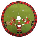 クリスマス ツリー オーナメント ツリースカート サンタファミリー グリーン 90cm 【 クリスマス オーナメント クリスマスツリー デコレーション 装飾 雑...