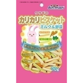  ドギーマン ウサギのカリカリビスケット ミルク＆野菜 70g 