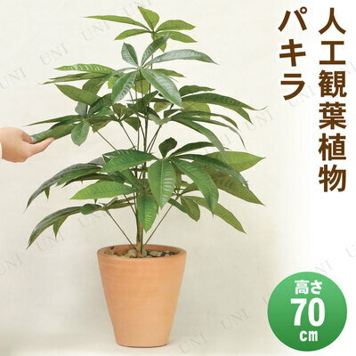 【取寄品】 フェイクグリーン 光触媒 パキラ 70cm 【 人工観葉植物 抗菌 消臭 インテリアグリーン 】