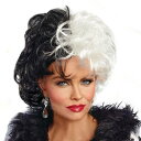 コスプレ 仮装 ツートンカラーウィッグ 白×黒 (DALMATIAN DIVA WIG) 【 コスプレ 衣装 ハロウィン パーティーグッズ かぶりもの ウィッグ...