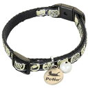 【取寄品】 ペティオ (Petio) 猫小町カラー 猫紋 ブラック 【 ペット用品 ネコ 猫用品 ペットグッズ 首輪 】
