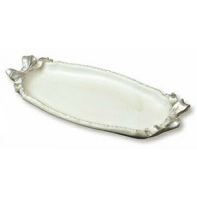【取寄品】 シルバーリボン トレー(楕円型) 【 食器 トレイ 台所用品 キッチン用品 お盆 】