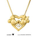 クロスフォー ペンダント 【ディズニー/Heart Kiss】 イエロー 【 アクセサリー ネックレス クロス レディース Disney ダンシングストーン 女...