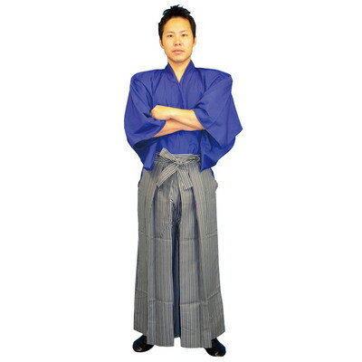 コスプレ 仮装 道場着二点セット 紺 【 コスプレ 衣装 ハロウィン 仮装 コスチューム メンズ 和服 男性用 時代劇 武士 余興 大人用 サムライ 和風 パー...