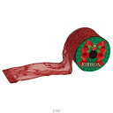 【取寄品】 クリスマス ツリー オーナメント 63mmロールリボン レッドメッシュラメ 【 雑貨 クリスマスツリー クリスマス飾り パーティーグッズ 装飾 デコ...
