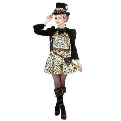 コスプレ 仮装 STEAMPUNK Odd Hatter(オッドハッター) 【 コスプレ 衣装 ハロウィン 仮装 コスチューム 不思議の国のアリス グッズ 帽子 レディース 童話 余興 女性用 おとぎ話 帽子屋 マッドハッター 大人用 スチームパンク パーティーグッズ 】