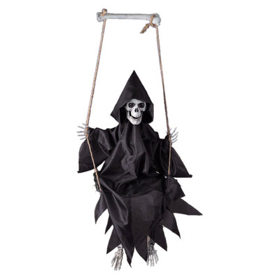 ムービングブランコリーパー L 【 吊り飾り ホラーディスプレイ 置物 ドクロ 怖い 吊り下げ 吊り物 ガ..