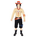 【取寄品】 コスプレ 仮装 ワンピース エースコスチュームセット メンズ M 【 男性用 ONE PIECE パーティーグッズ ハロウィン 大人用 余興 アニメキャラ キャラクター 正規ライセンス品 衣装 】