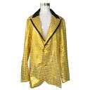 コスプレ 仮装 Patymo キラキラジャケット Gold 【 コスプレ 衣装 ハロウィン 仮装 コスチューム ol タキシード 燕尾服 パーティーグッズ 大人用 余興 】