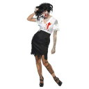 コスプレ 仮装 オフィスガールゾンビ 大人用 S 【 コスプレ 衣装 ハロウィン 仮装 コスチューム 女性用 パーティーグッズ レディース 怖い グロテスク ス...