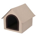 ペットハウス 三角屋根 Lサイズ ベージュ 【 ペットグッズ イヌ ベッド カドラー 猫用品 寝具 犬用品 ペット用品 ネコ 】
