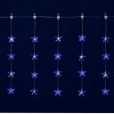 3.5m 20連ホワイトブルーLED スターカーテンライト 【 つらら デコレーション 雑貨 クリスマスパーティー クリスマス飾り 電飾 パーティーグッズ 装飾 ネット 吊り下げ イルミネーションライト 】