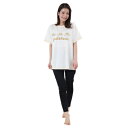 【取寄品】 SAZAC(サザック) ぐでたま配色スティッチTシャツ アイボリー レディスM〜L 【 パジャマ トップス 部屋着 女性用 寝間着 ルームウェア フ...
