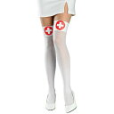 コスプレ 仮装 ナースタイツ(Nurse Thigh Highs) 【 コスプレ 衣装 ハロウィン ナース ストッキング 靴下 パーティーグッズ くつした 女医 ソックス 看護師 ハロウィン 衣装 変装グッズ プチ仮装 看護婦 】