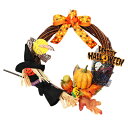【取寄品】 25cm ハロウィンナチュラルリース 【 デコレーション インテリア 雑貨 ウォールデコ 装飾品 壁掛け飾り 】