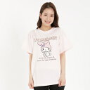 【取寄品】 SAZAC(サザック) まるっこロゴマイメロTシャツ ピンク レディスM〜L 【 キャラクター 寝間着 サンリオ トップス 女性用 寝巻き ファッシ...